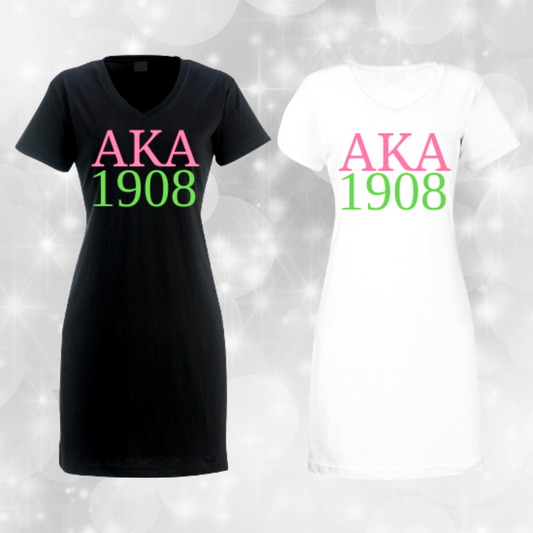 Alpha Kappa Alpha Swimsuit Coverup - T-shirt Dress