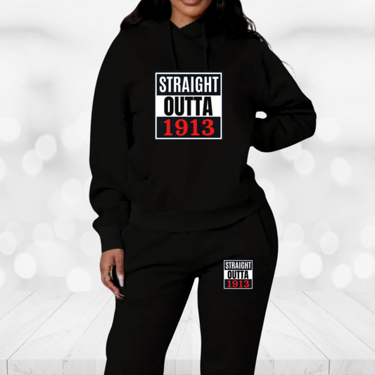 Delta Sigma Theta Jogger Sweatsuit - Straight Outta 1913