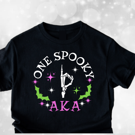 Alpha Kappa Alpha Halloween T-shirt - One Spooky AKA - Short Sleeve