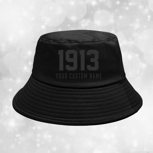 Delta Sigma Theta Bucket Hat - Personalized - Blackout 1913