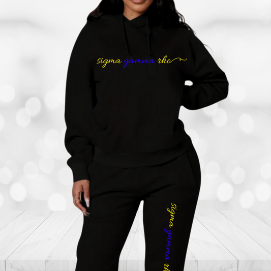 Sigma Gamma Rho Jogger Sweatsuit - Script Text