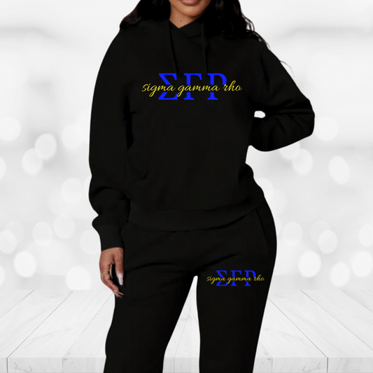 Sigma Gamma Rho Jogger Sweatsuit - Split Text