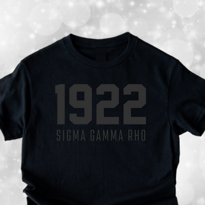 Sigma Gamma Rho T-shirt - Blackout 1922