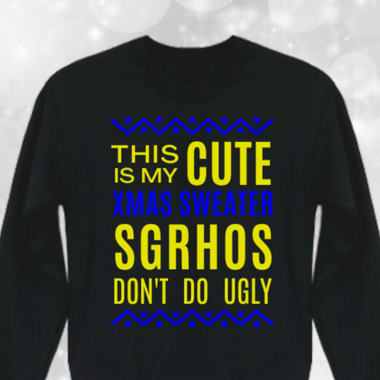 Sigma Gamma Rho - Christmas Crewneck Sweatshirt - Ugly XMAS