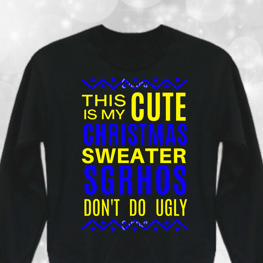 Sigma Gamma Rho - Christmas Crewneck Sweatshirt - Ugly Christmas