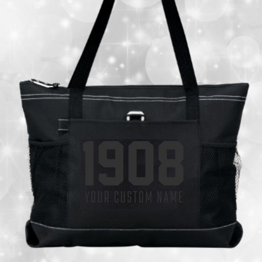 Alpha Kappa Alpha Bag - Personalized Tote Bag - Blackout 1908