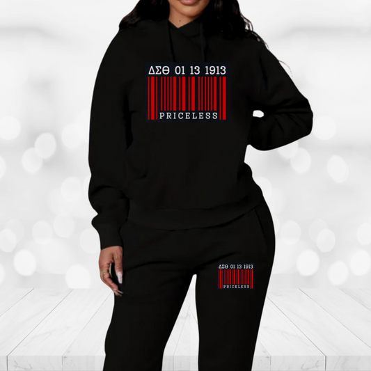 Delta Sigma Theta Jogger Sweatsuit - Barcode